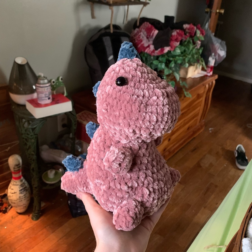 Handmade crochet Dino plushie!